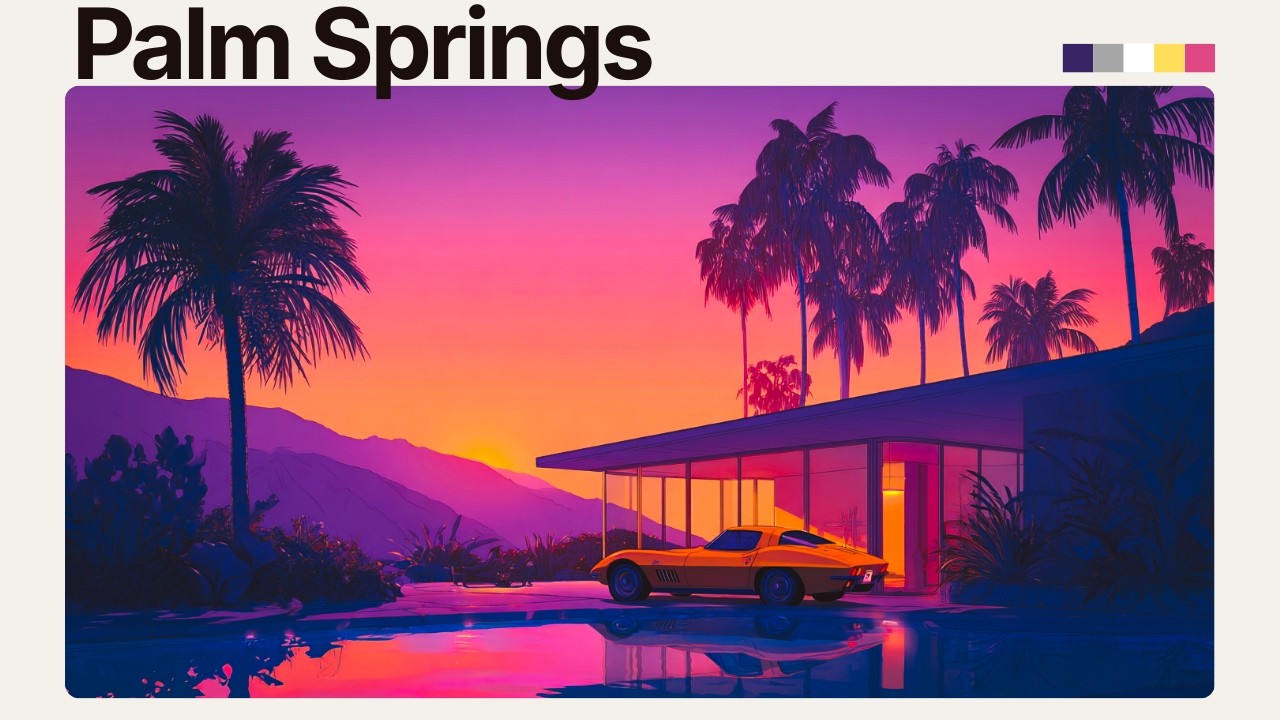 Jazz House Mix | (Palm Springs) Luxury Desert Golden Hour