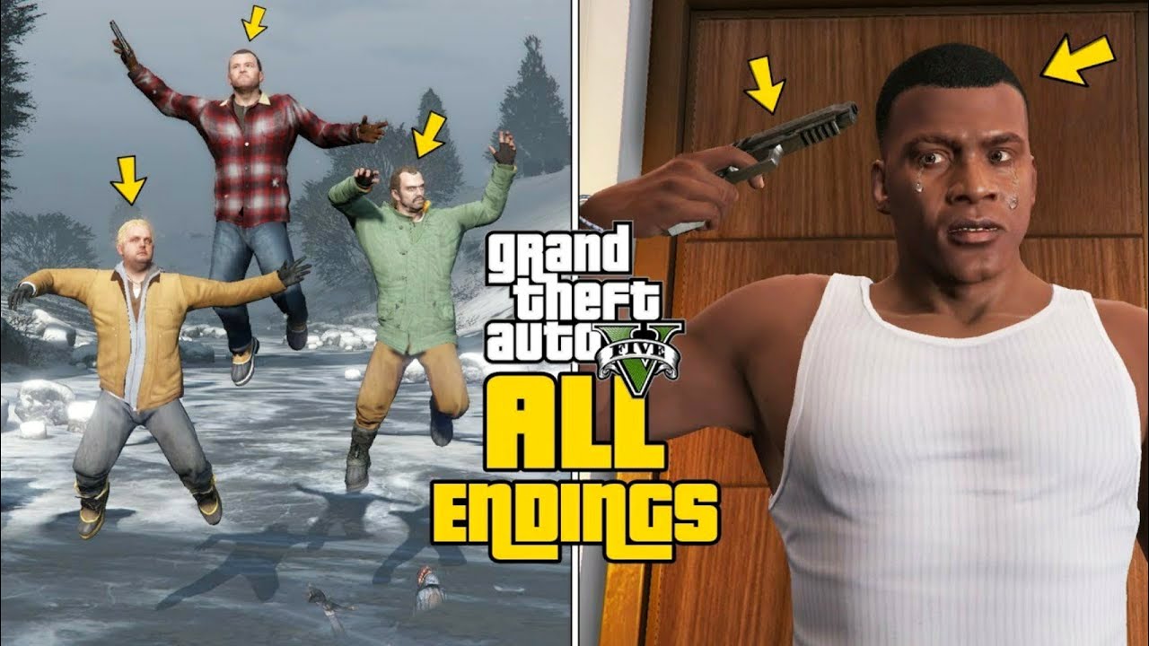 GTA 5 - All 5 Ending! (A,B,C Secret & BETA)
