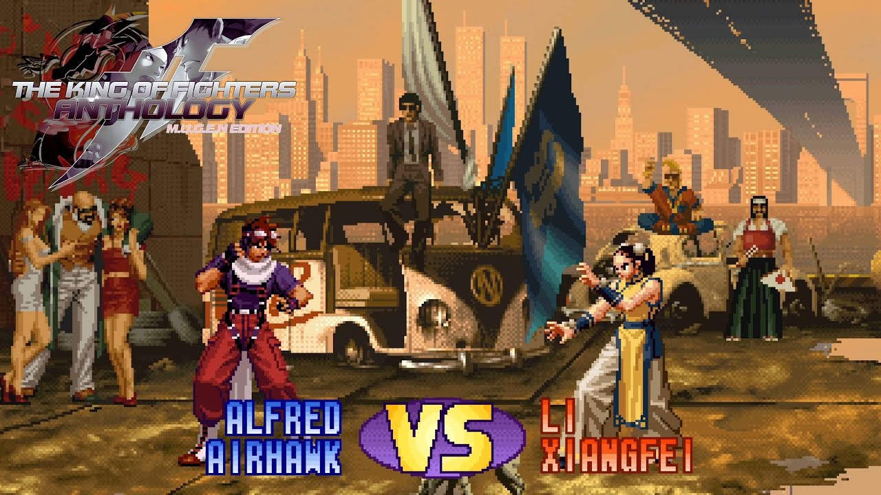 [The King of Fighters - Mugen]  Alfred Airhawk Team vs Li Xiangfei Team