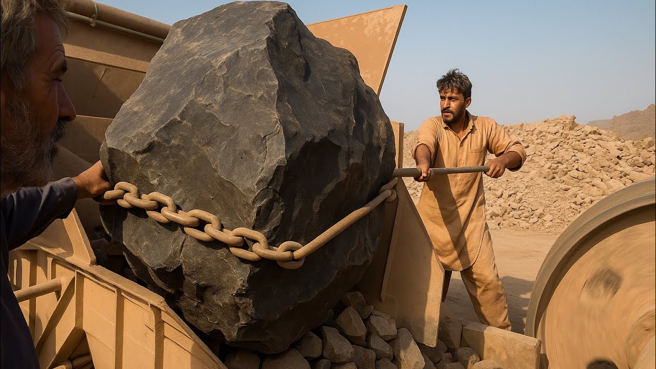 BIG ROCK 🪨 Crusher Machine - FULL Powerfull Process A Giant in Action-Big Rock Crushing#asmrvideo