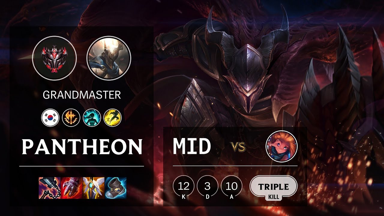 Pantheon Mid vs Zoe - KR Grandmaster Patch 11.6