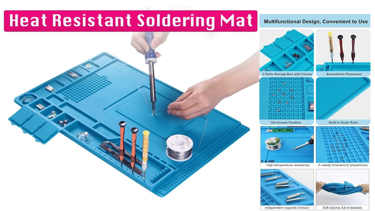 Soldering Mat | Heat Insulation Silicone Repair Mat for Electronic Devices