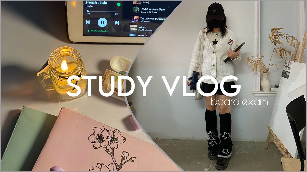 PRODUCTIVE STUDY VLOG 📔🕯️🧸|board exam|Nepal