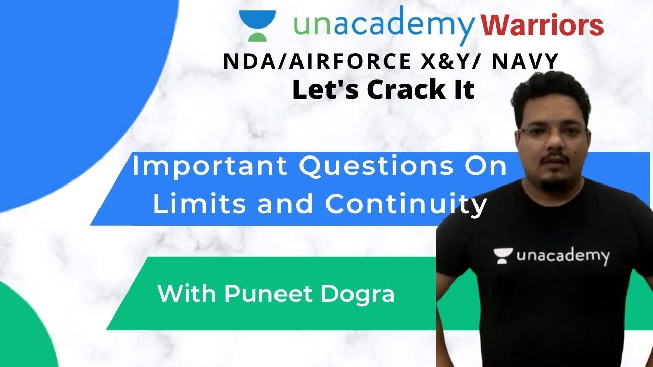 Maths 2020 || Important Questions On Limits and Continuity || Puneet Dogra