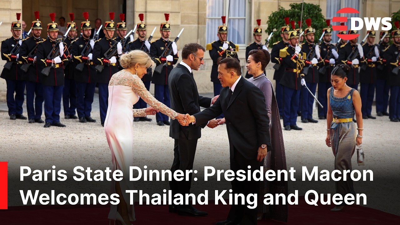 ROYAL ARRIVAL: President Macron Welcomes Thailand&rsquo;s King and Queen at &Eacute;lys&eacute;e Palace Dinner | AC14