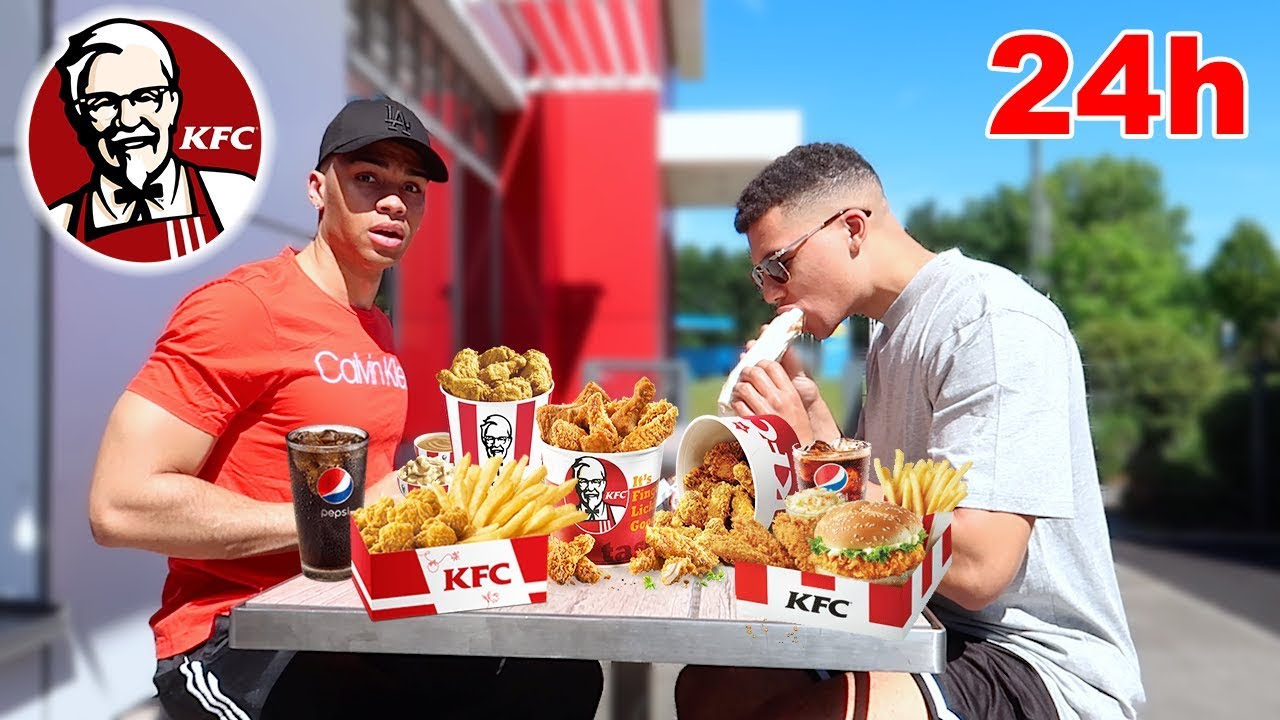 24 STUNDEN NUR KFC ESSEN !!! | Kelvin und Marvin