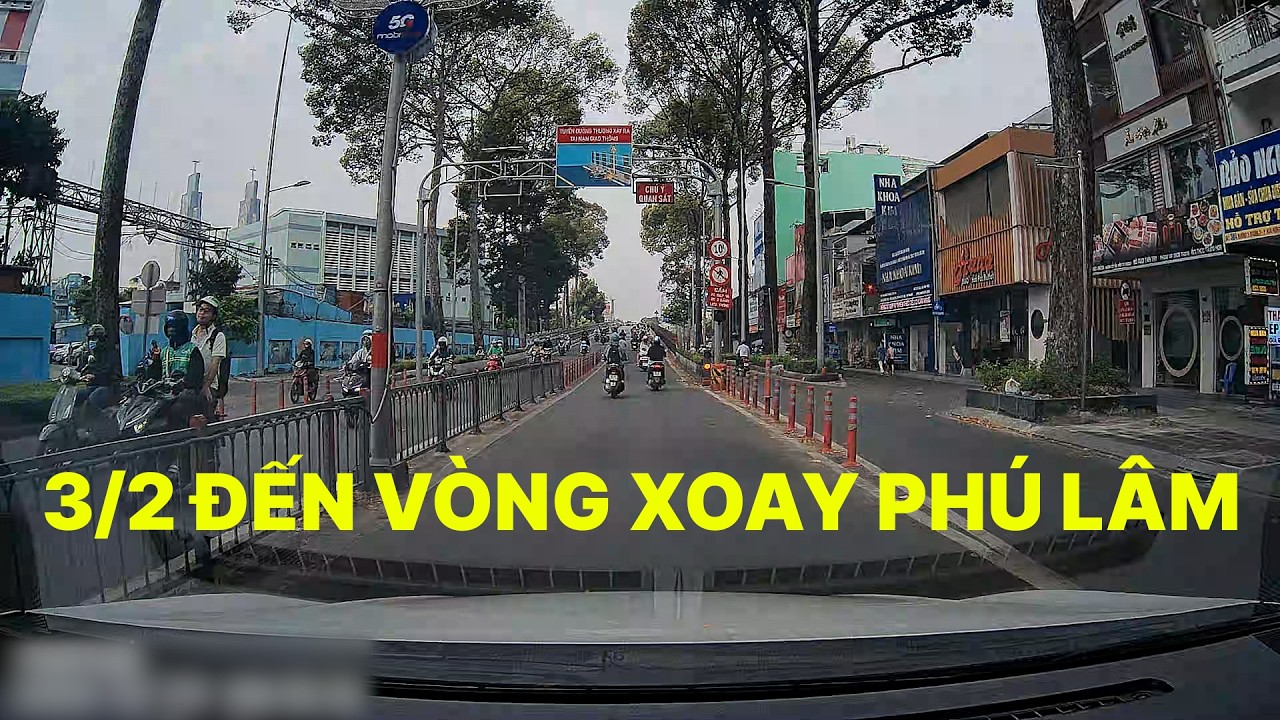 Đường 3/2 từ cầu vượt tới Vòng xoay Phú Lâm #GocNhinCuocSong #StreetLife #âmthanhmưa #asmr #dulich