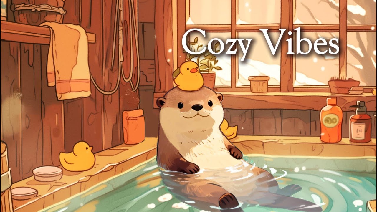 Cozy Otter Bath 🛁 Warm Lofi to Relax, Study #lofihiphop  #chillmusic #coffeemusic #studymusic