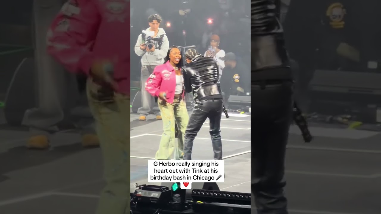 G Herbo singing his heart out with Tink in Chicago 🎤🔥 
