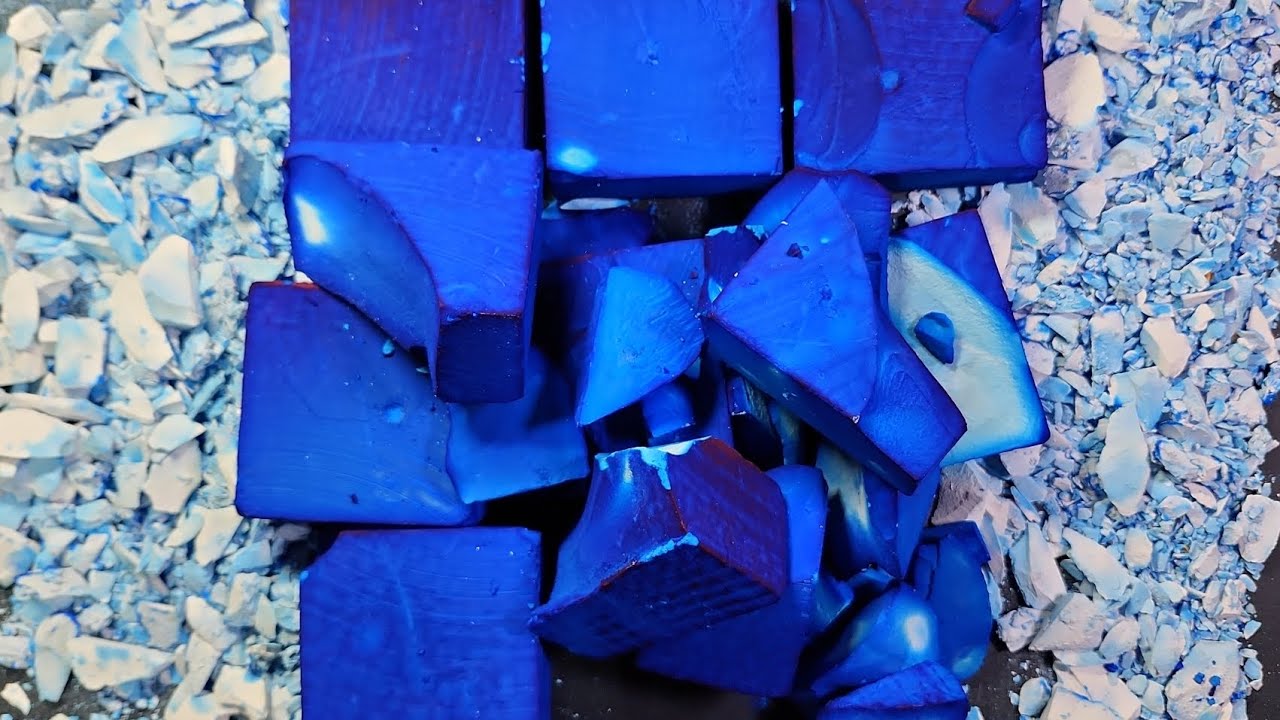 SUPER DUSTY | Dyed Chalk Blocks I Crispy Chalk Shavings I ASMR I Oddly Satisfying #asmr #fyp