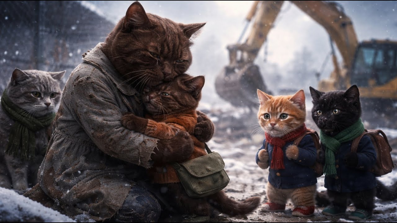 Lost in the Snow: How a Cat Family Escaped a Dangerous City Nightmare