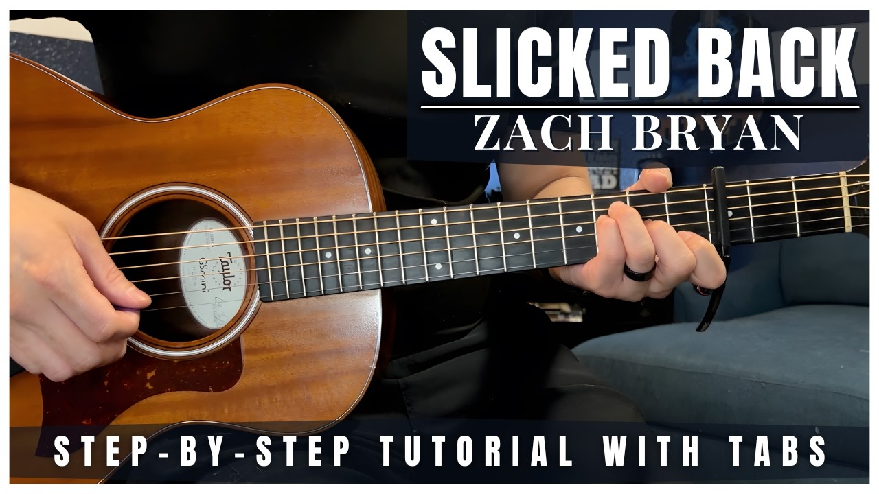 Slicked Back (Acoustic) - Zach Bryan | Guitar Tutorial + Tabs