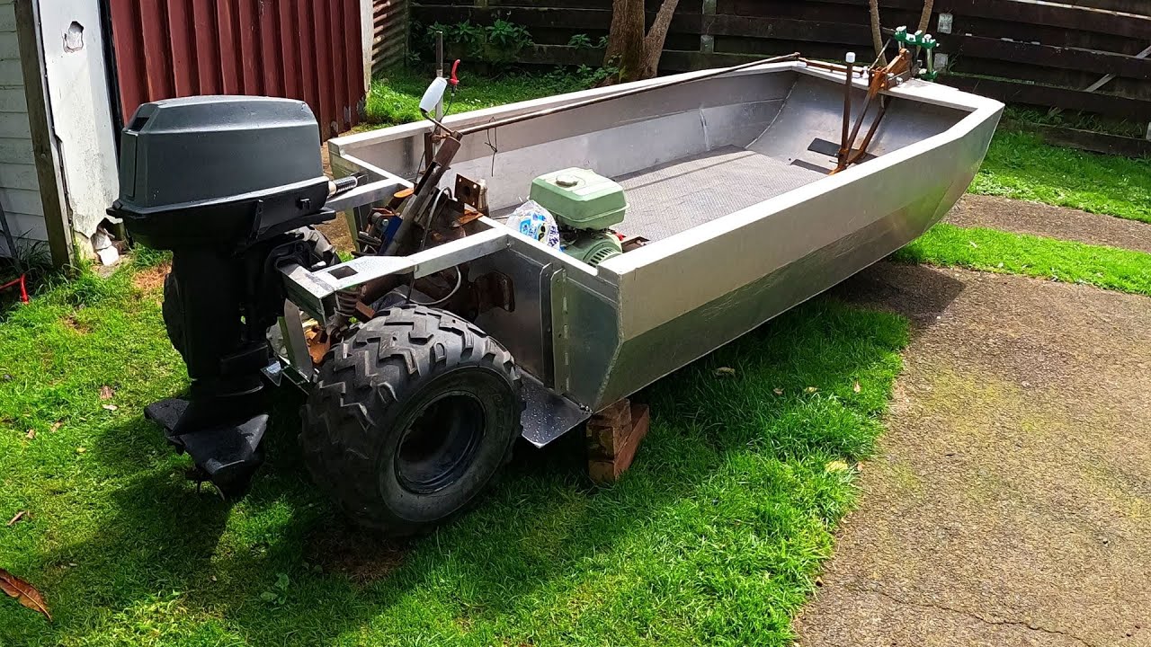 Amphibious ATV Boat Build ,p3 Outboard
