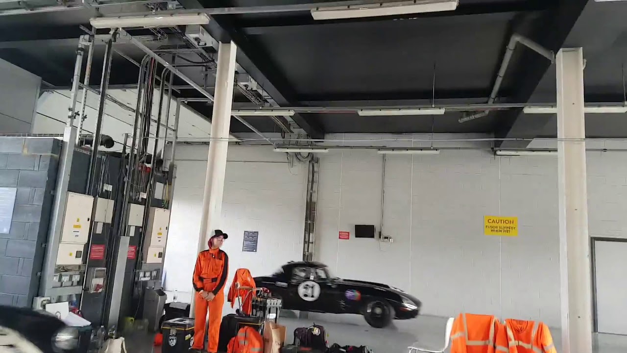 Pre 1966 cars going to the grid. Silverstone Classic 2018.