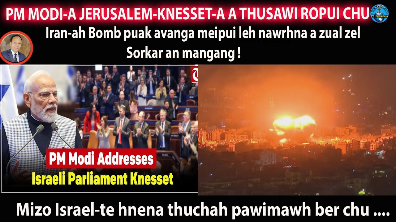 PM MODI-A JERUSALEM A THUSAWI ROPUI CHU