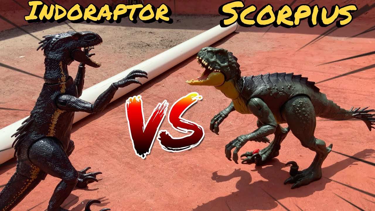INDORAPTOR VS SCORPIUS REX / STOP MOTION. Toy Movie. Jurassic World Camp Cretacueous.