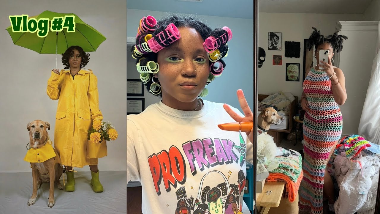 full time artist vlog: the worst yarn on earth, viral photoshoot, new hairstyle unlocked, & baking?