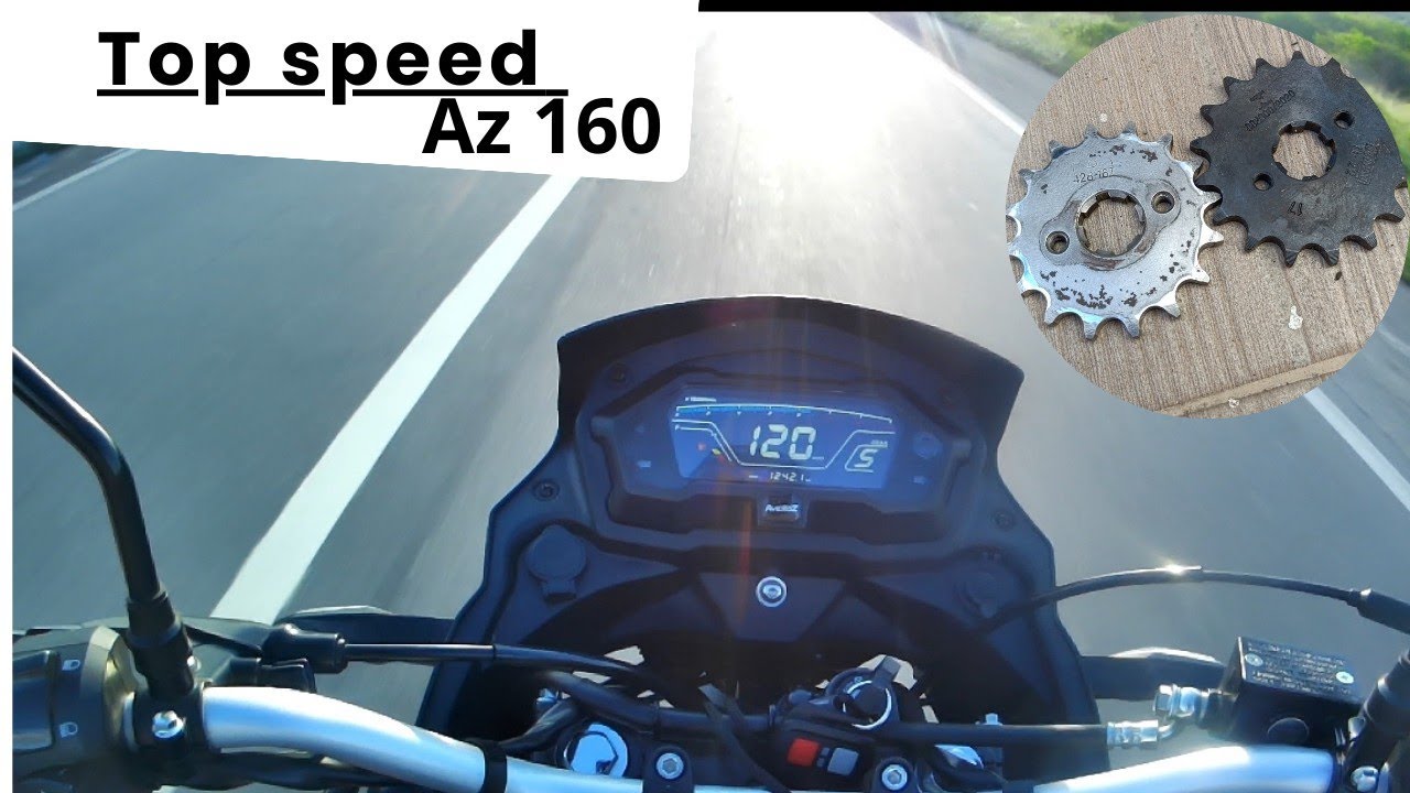 Top speed AZ 160 troquei o pinhão da avelloz será que melhorou o desempenho? 