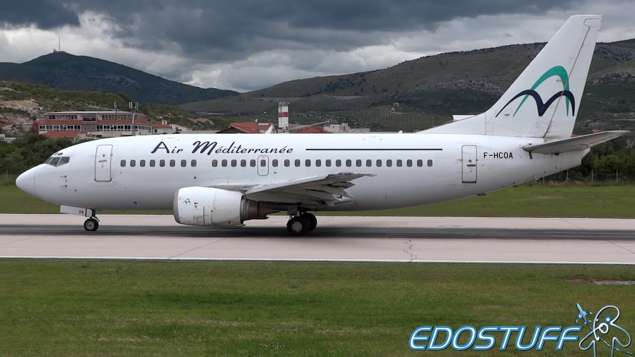Air M&eacute;diterran&eacute;e - Boeing 737-5L9 F-HCOA - Takeoff from Split airport SPU/LDSP