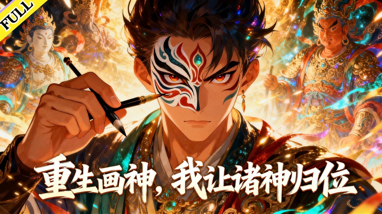 【FULL】《重生畫神，我讓諸神歸位》完整版！小夥重生到以繪面溝通神明的世界，城市因文明斷層被稱神棄之地。他記得所有神明臉譜！二郎神開眼、哪吒踏火、悟空揮棒，他讓諸神重現，斬奸佞、誅邪祟！#動漫