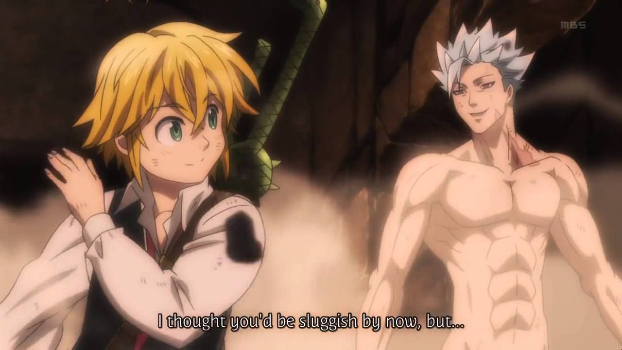 Nanatsu no Taizai -  Meliodas and Ban reunion fight