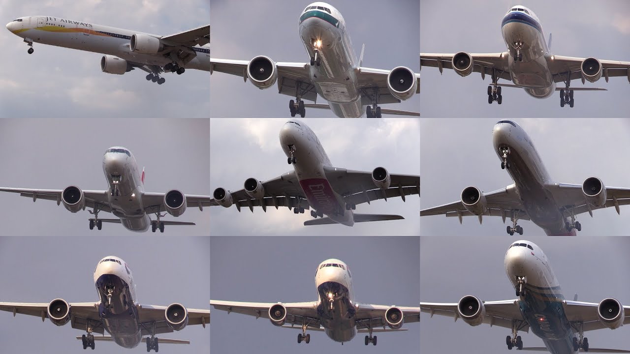 18/07/13 London Heathrow Airport | Final Approach of Various Airliners at LHR RWY27L