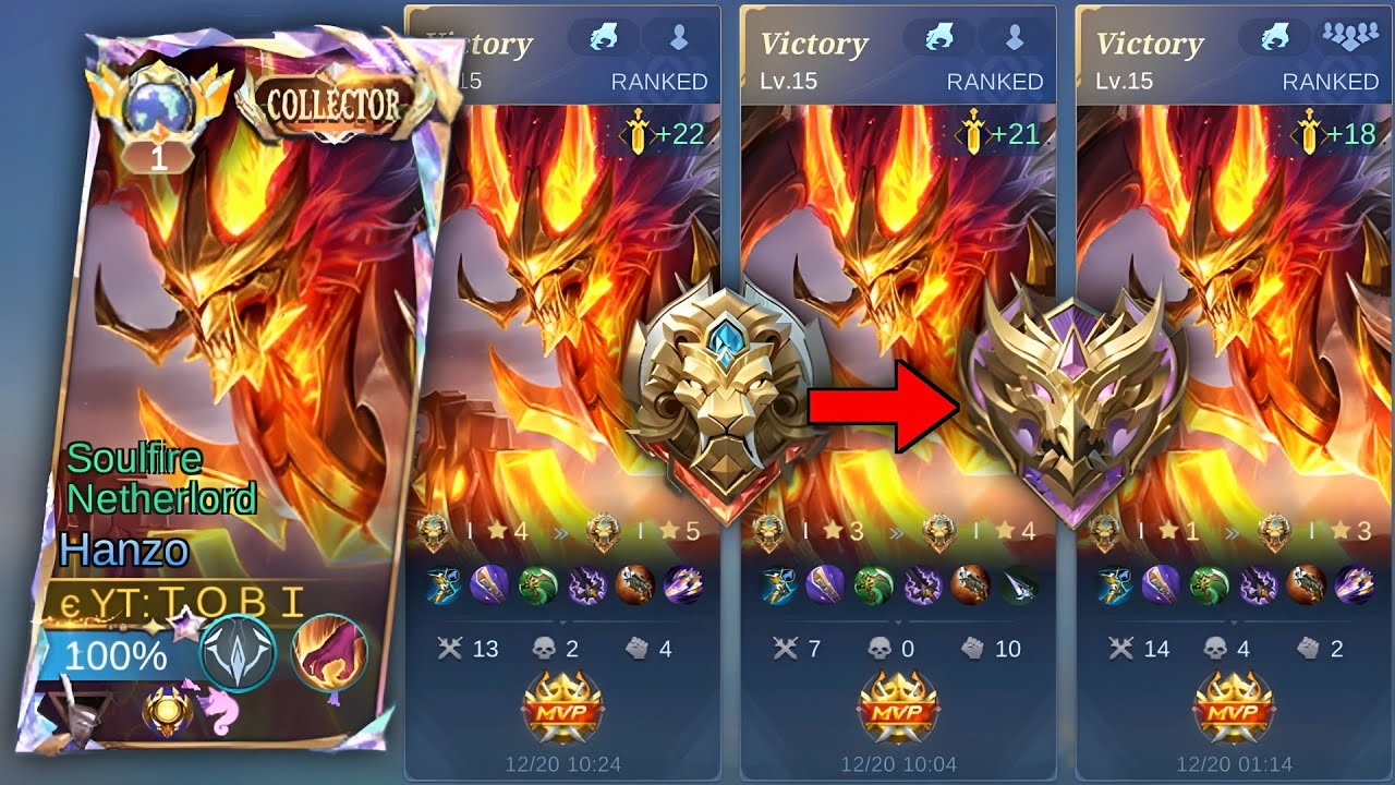 Top Global Hanzo Solo Rank From Legend to Mythic Every Game MVP | TOBI MLBB