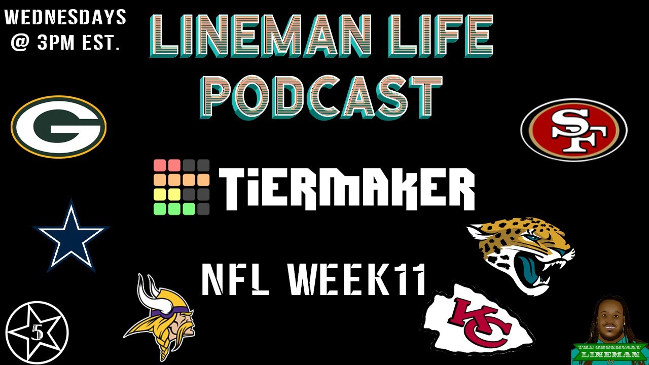 Week 11 NFL Tier Rankings featuring FivePointsVids