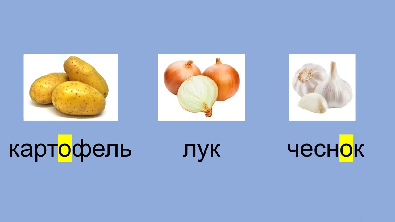 Russian Vegetables Singular Овощи единственное число
