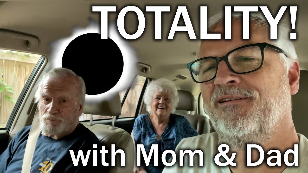 Total Eclipse 2024 - Totality with my 84 year old Mom and Dad! #eclipse