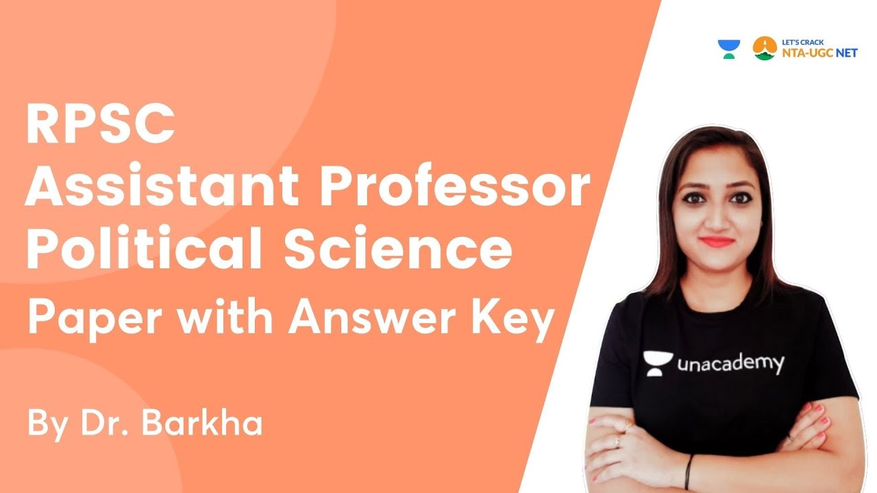 RPSC Assistant Professor Political Science Paper with Answer Key | Dr. Barkha