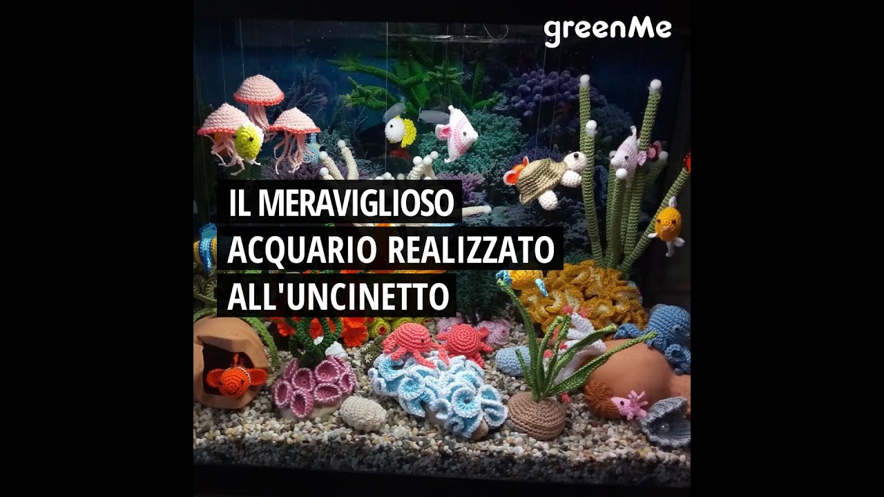 Il meraviglioso acquario realizzato all'uncinetto