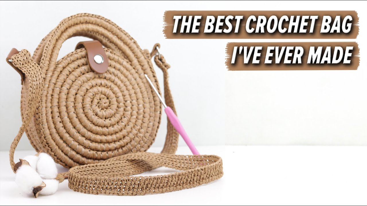 THE BEST CROCHET BAG I'VE EVER MADE. How to crochet a raffia bag.
