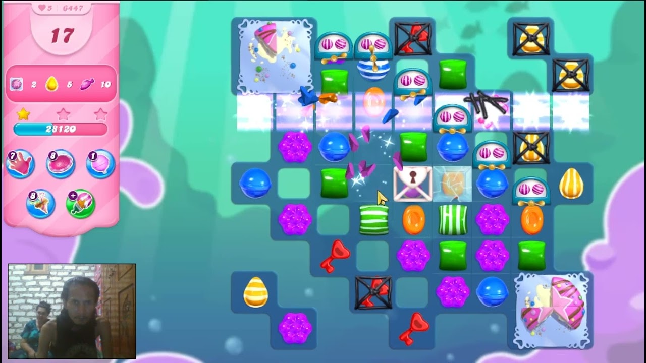 Candy Crush Saga Level 6447 - 2 Stars, 27 Moves Completed