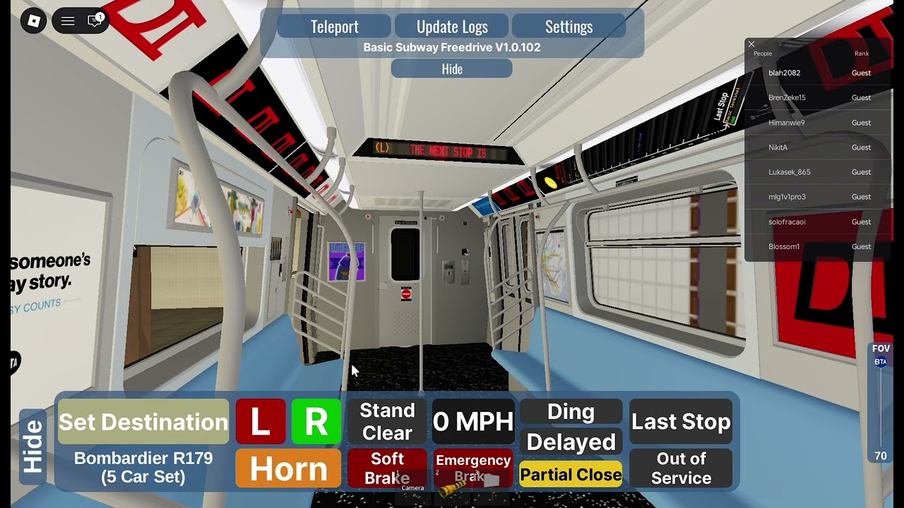 Driving an R179 NYC MTA Train on the L' n' E Local from Bedford ST to Basic terminal