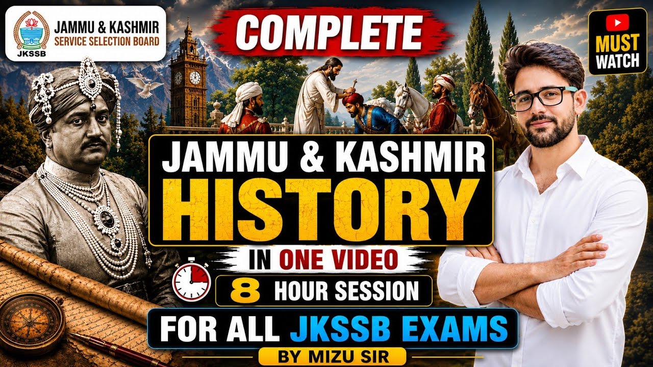 JAMMU & KASHMIR HISTORY | FOR JKSSB | JKPSC | FAA | JKP CONSTABLE | JKPSI | AHTO | BY MIZU KHAN.