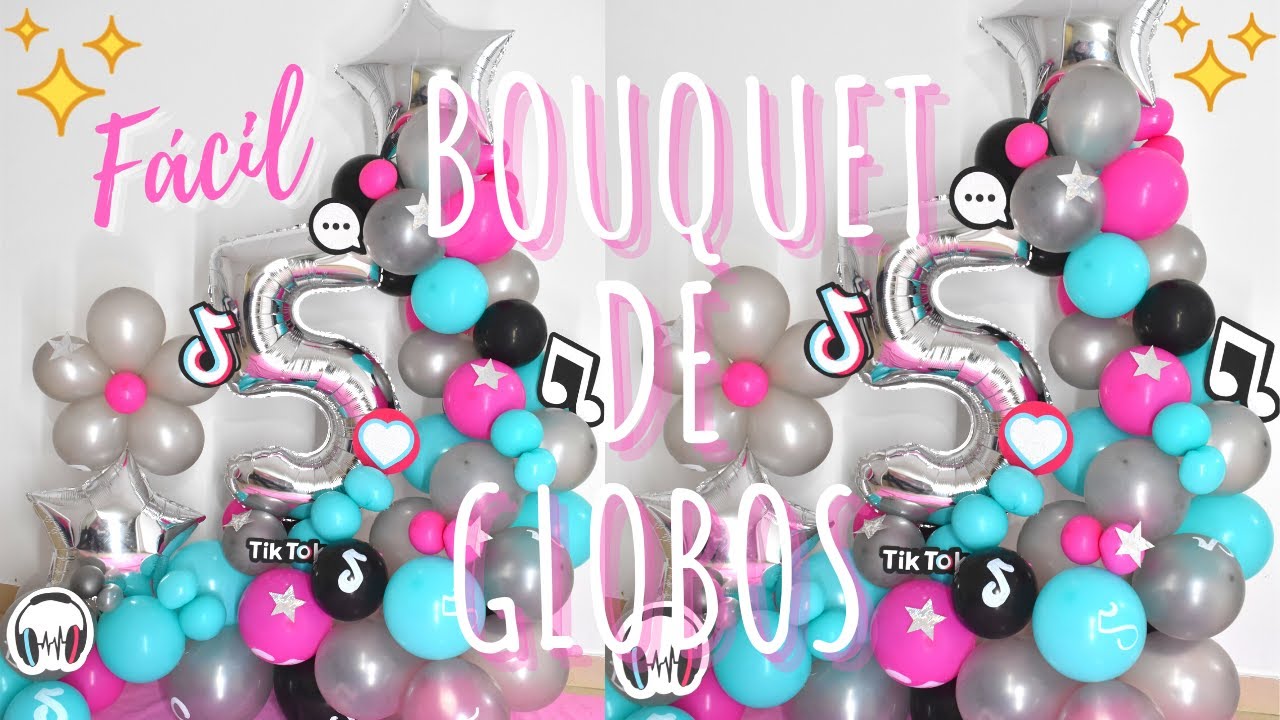 COMO HACER UN BOUQUET O ARREGLO DE GLOBOS MUY FACIL - 🤗Karol