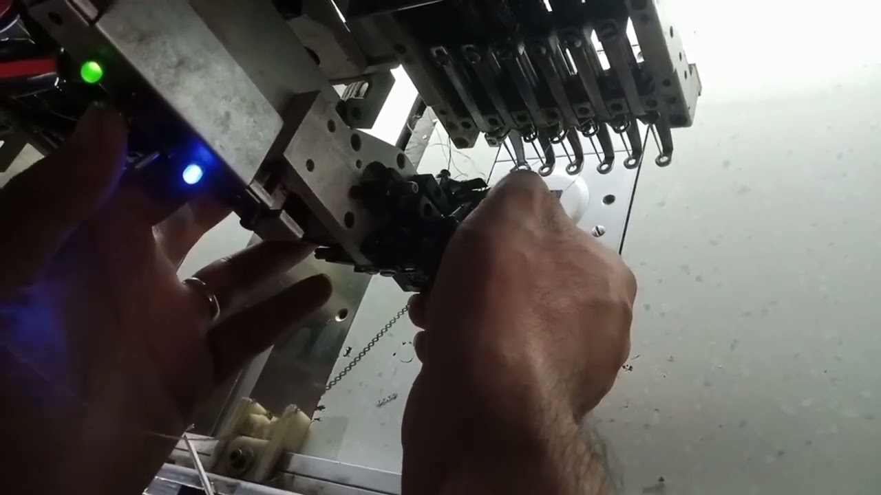 Embroidery machine sequins device cutting and center setting (part1)