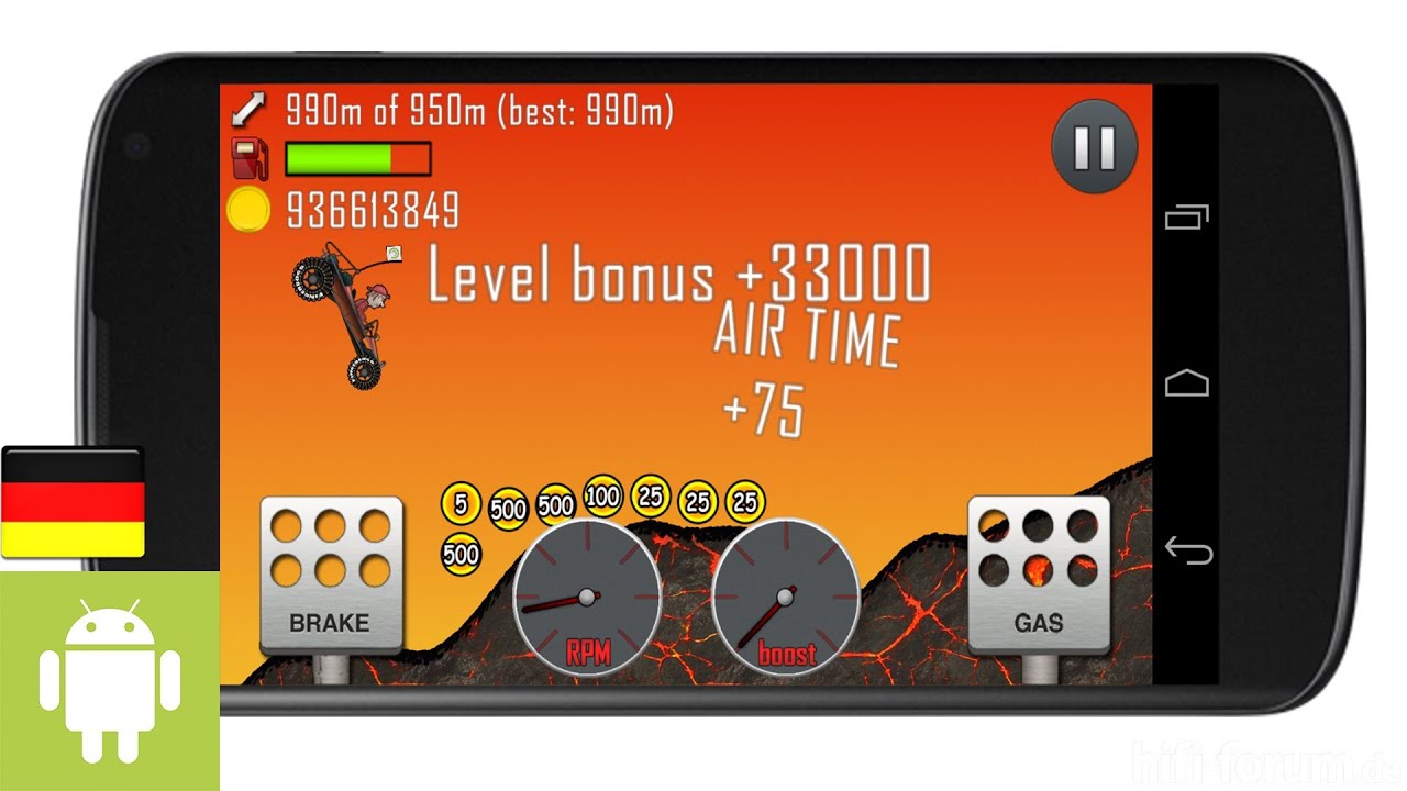 Hill Climb Racing 1.11.0 - Cheat  | No Root | Deutsch/German