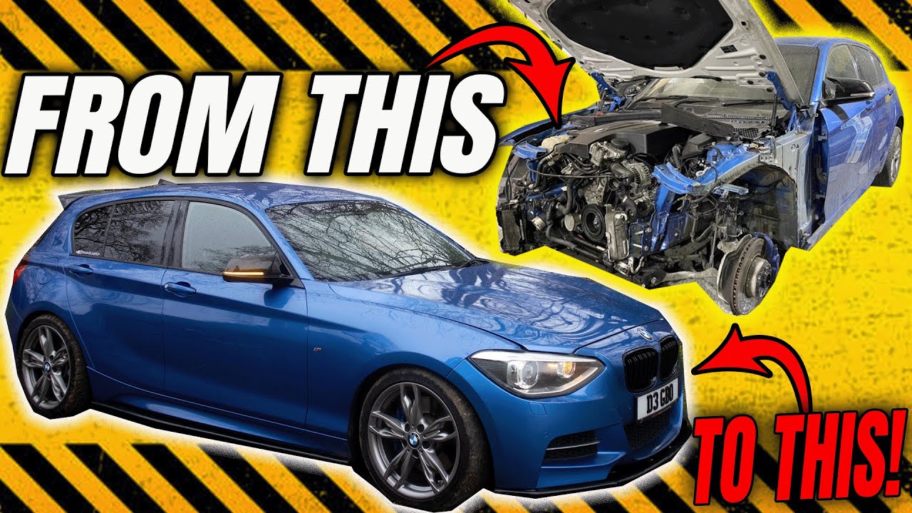 REBUILDING A WRECKED BMW M135I IN 10 MINUTES