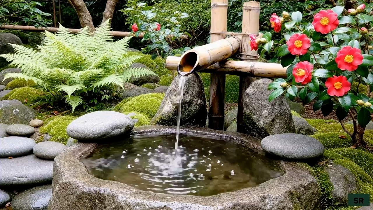 Japanese Zen🧘🏻‍♂️ Garden: 1 Hour of Acoustic Guitar, Bamboo Fountain & Mossy Peace ✨
