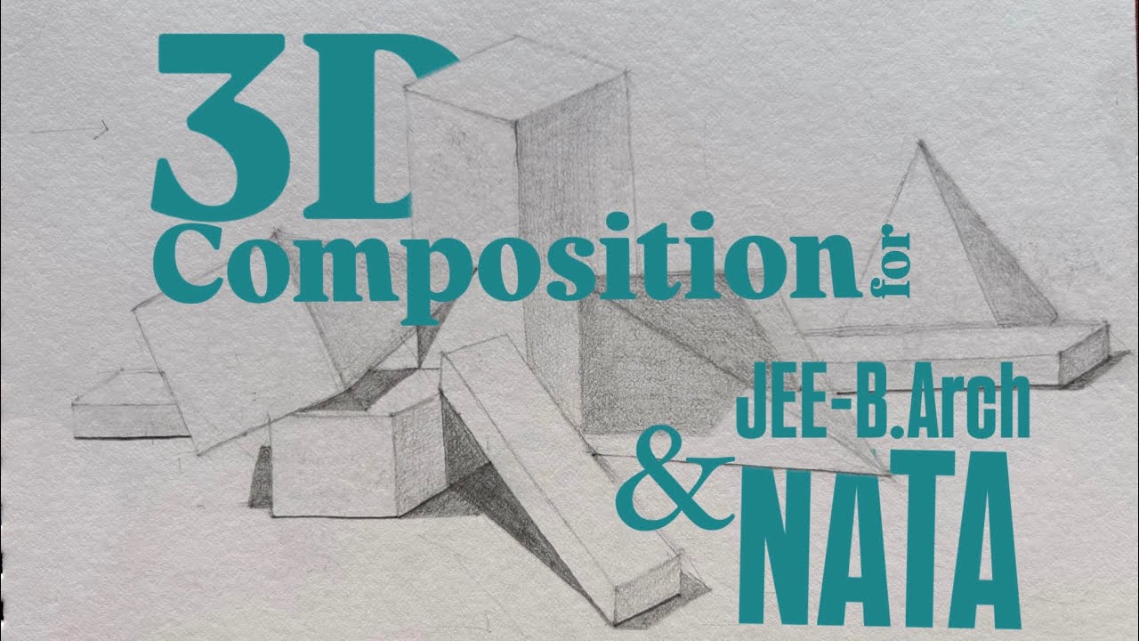 Important question | How to draw #3d  #composition- #nata & #jeebarch  #architecture #entranceexam