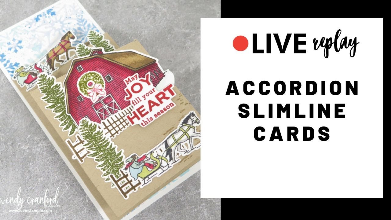 🔴 Make an Accordion Slimline Card with  Me