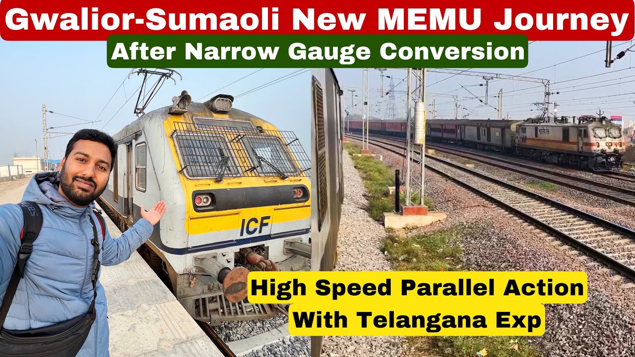 Gwalior-Sumaoli 1st Train Journey after Gauge Conversion •The End of Era•😓