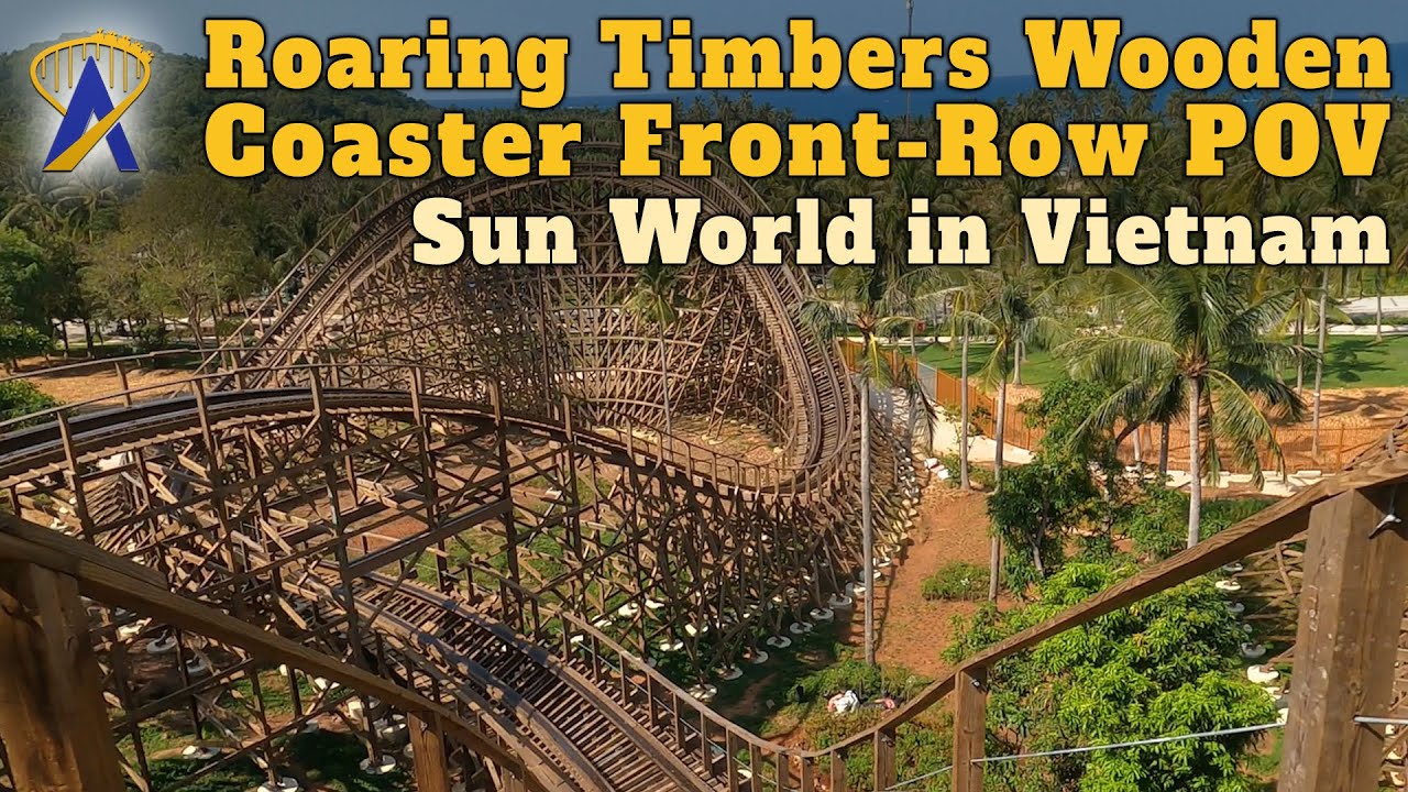 Roaring Timbers Wooden Coaster Front-Row POV at Sun World in Vietnam