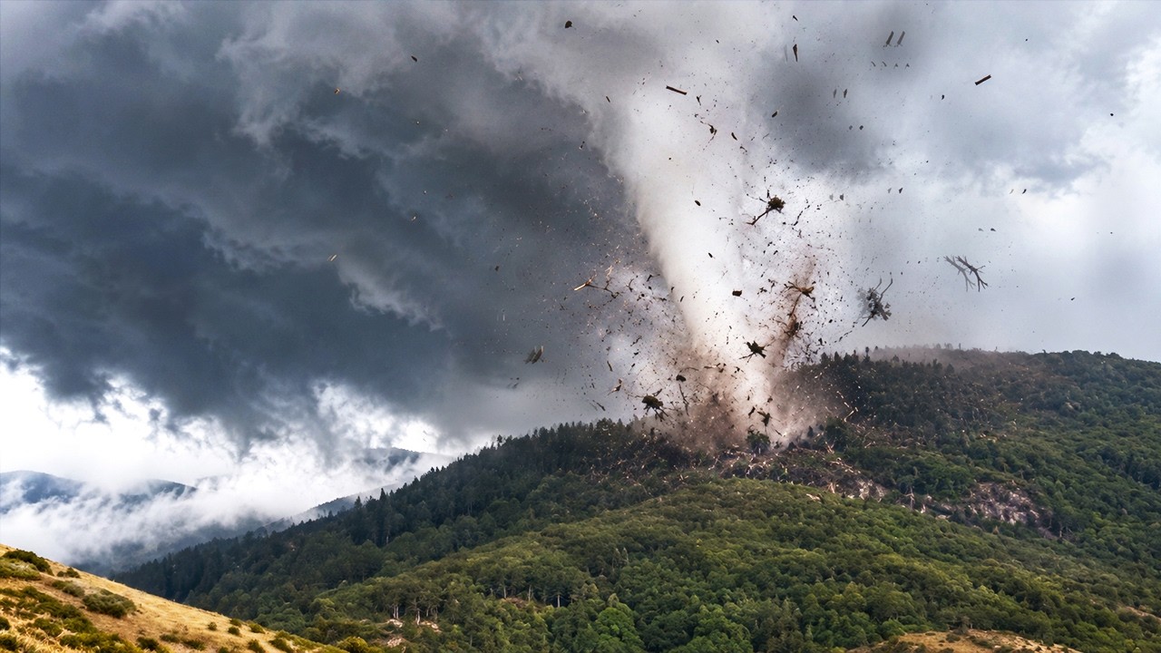 Штат Юта, США в эпицентре стихии! 🌪️ Мощный шторм: торнадо, крупный град и масштабные разрушения