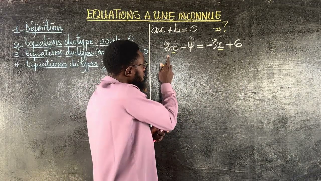 Équations à une inconnue / partie 2