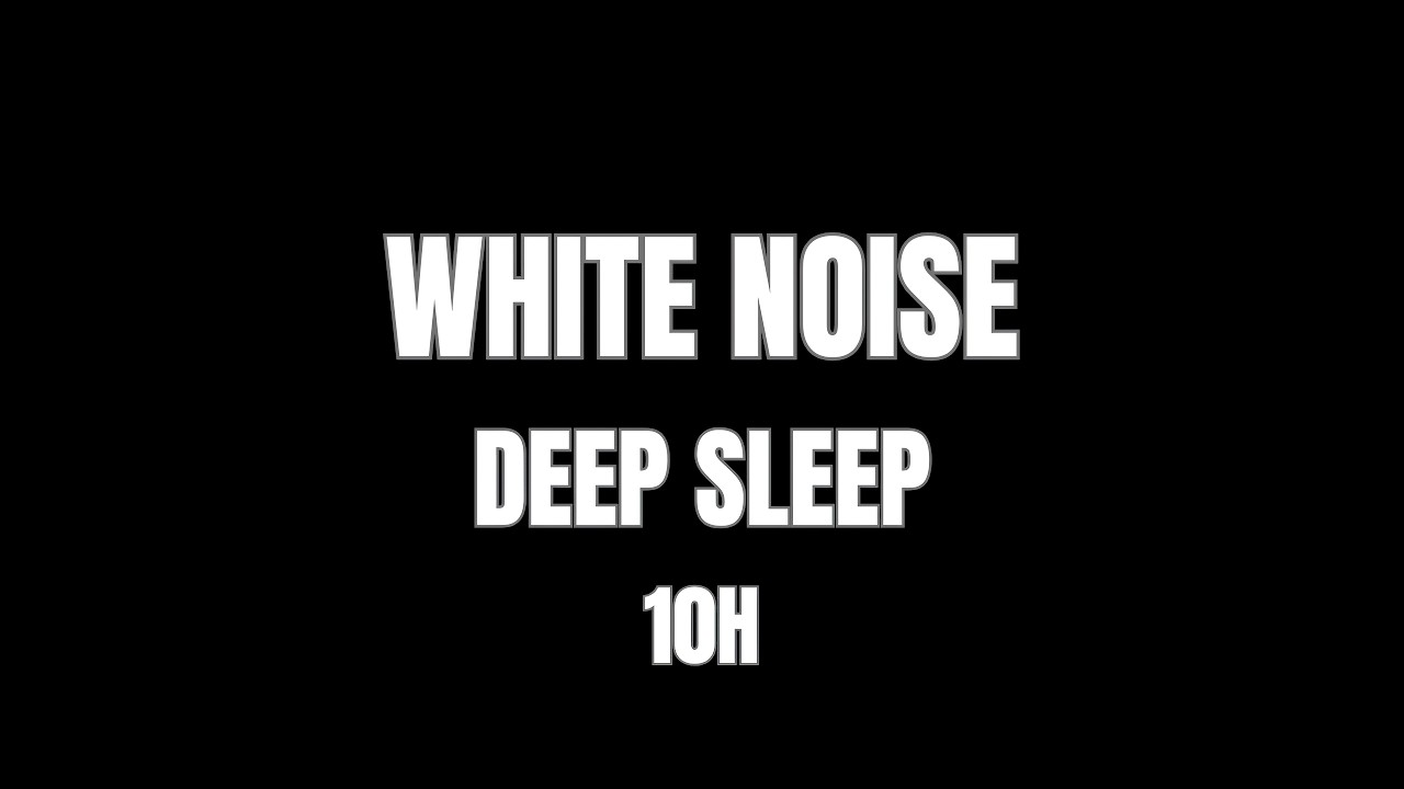 Pure White Noise for Deep Sleep • Black Screen (10 Hours)