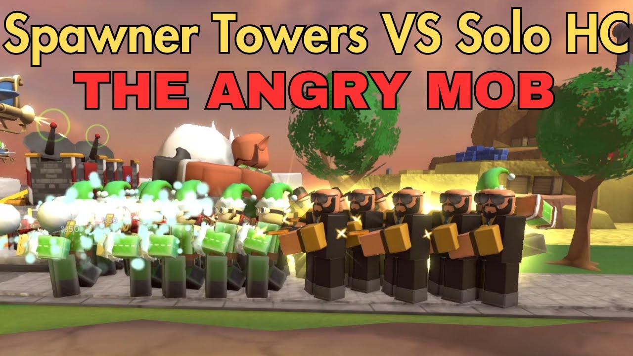 Solo Hardcore with OP Spawner Towers | Roblox Tower Defense Simulator