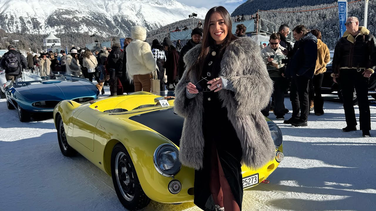 The I.C.E. St. Moritz 2026 | Le auto più iconiche sul lago ghiacciato #automobile #classicars #car 